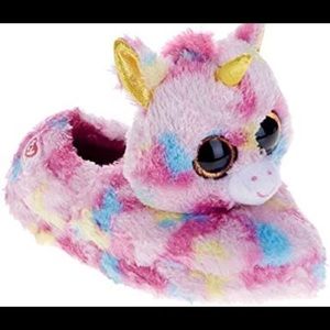 NWT 🌈TY Beanie Boos Unicorn Fantasia Slipper